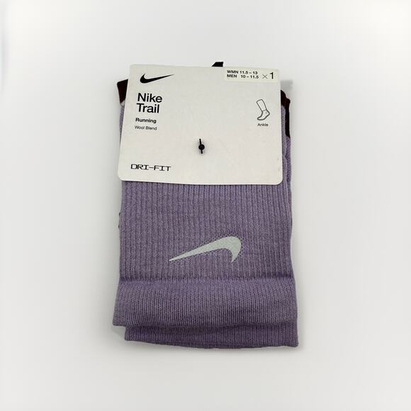 Nike Trail Running Wool Blend Dri-Fit Ankle Socks HF7155 500 M 10-11-5 W 11.5-13 - Picture 1 of 3